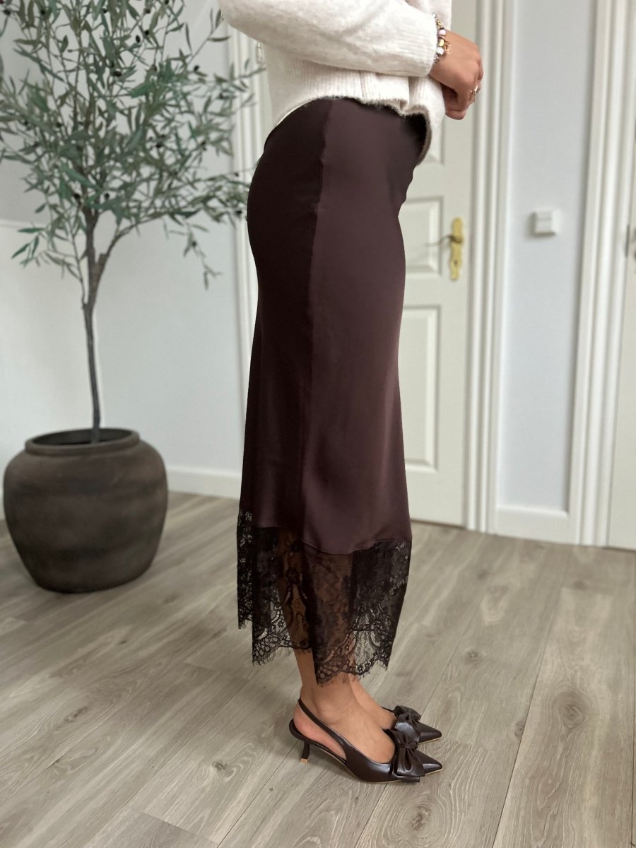Laffe long satin skirt - Aaberg DK