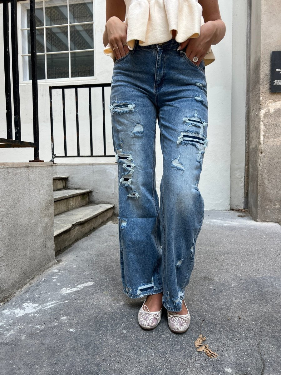 Laulia ripped dad jeans - Aaberg DK
