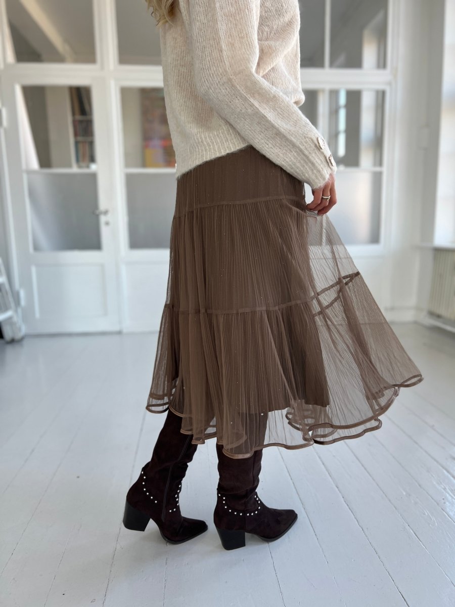 Orice Taupe tulle skirt - Aaberg DK