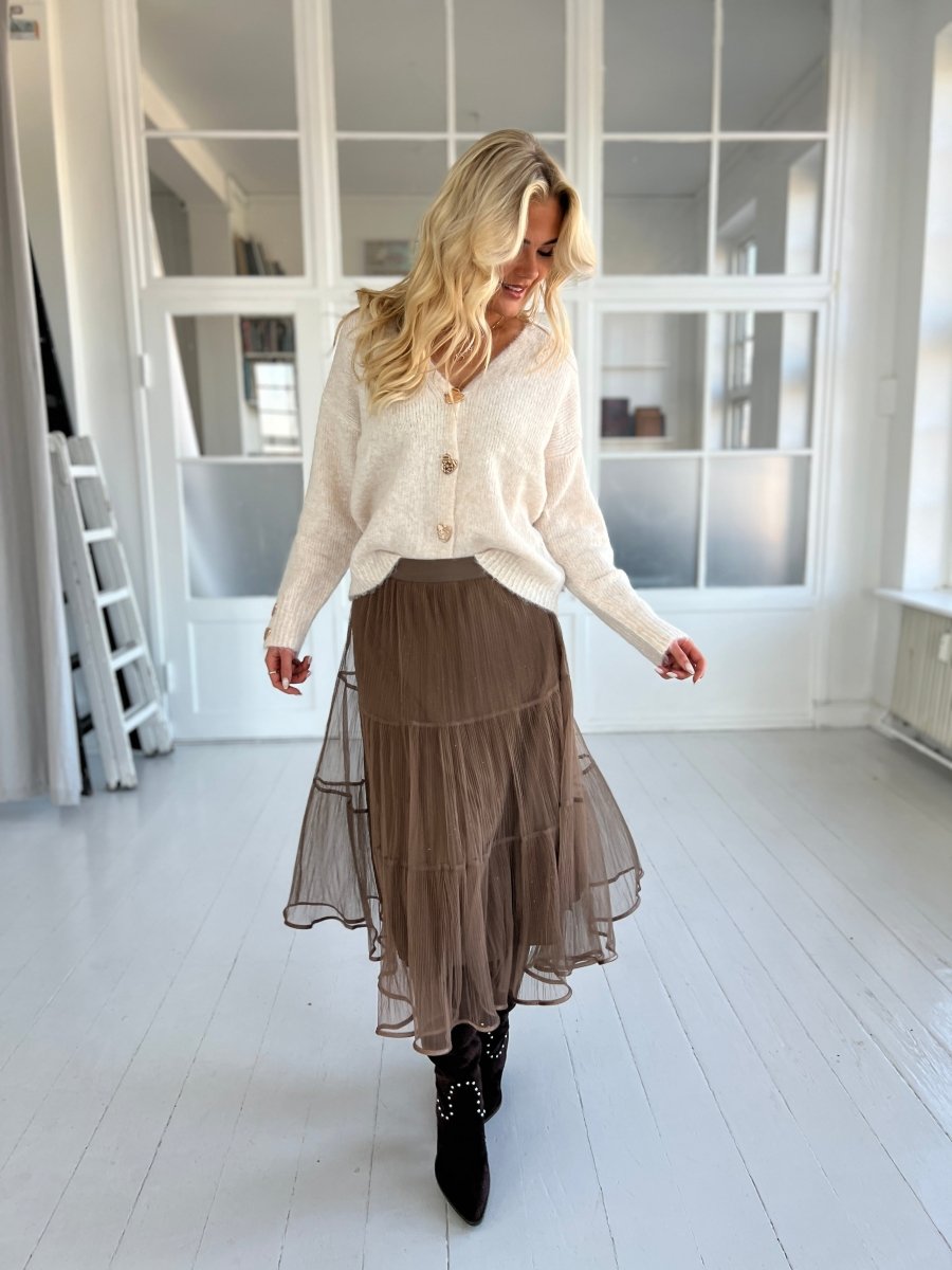 Orice Taupe tulle skirt - Aaberg DK