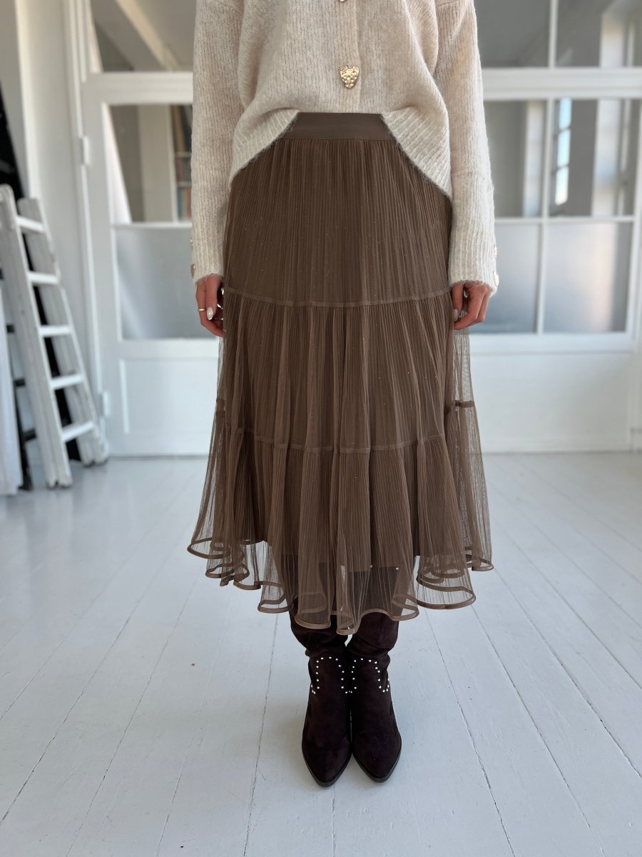 Orice Taupe tulle skirt - Aaberg DK