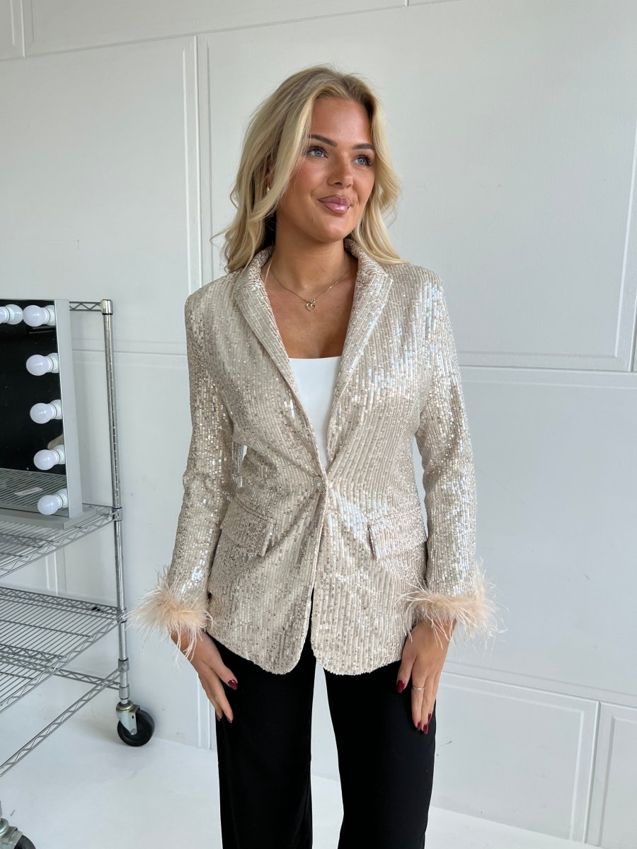 Soky silver sequins blazer - Aaberg DK
