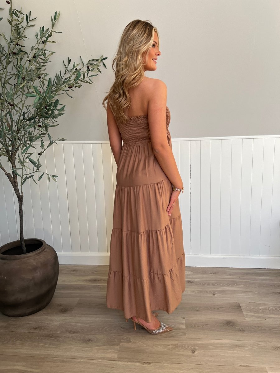 Syma caramel summer dress - Aaberg DK