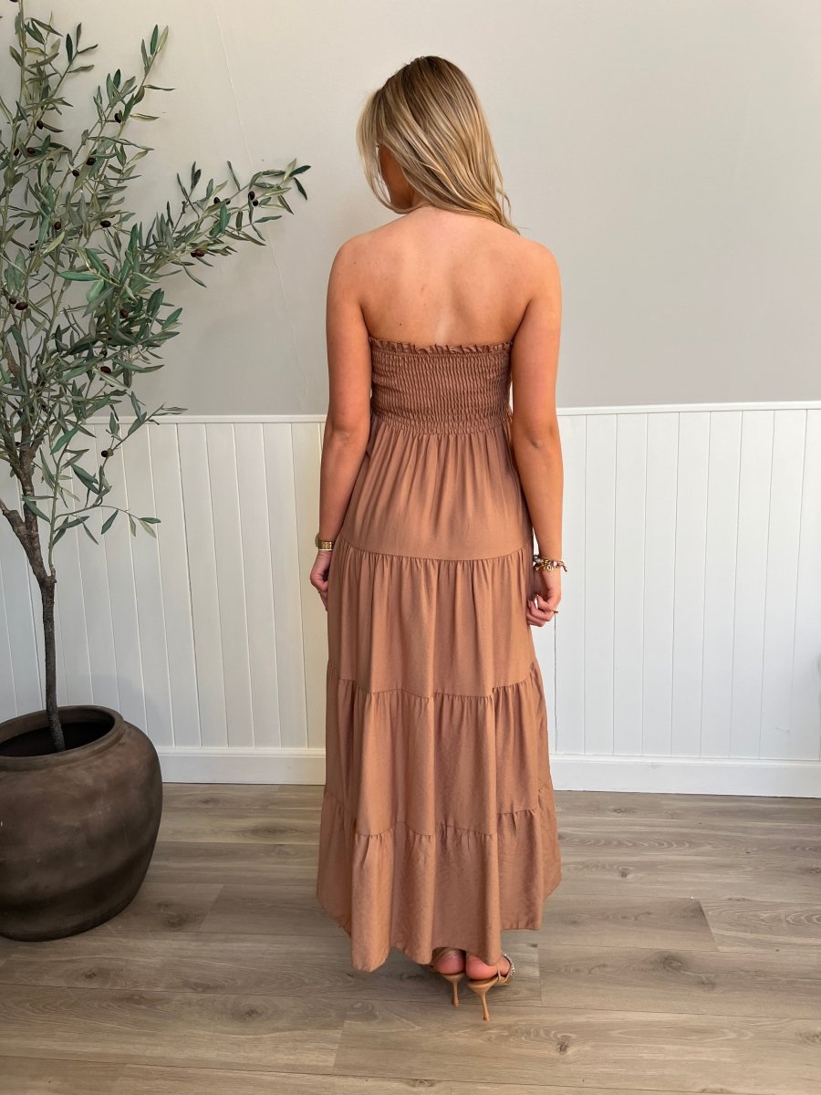 Syma caramel summer dress - Aaberg DK