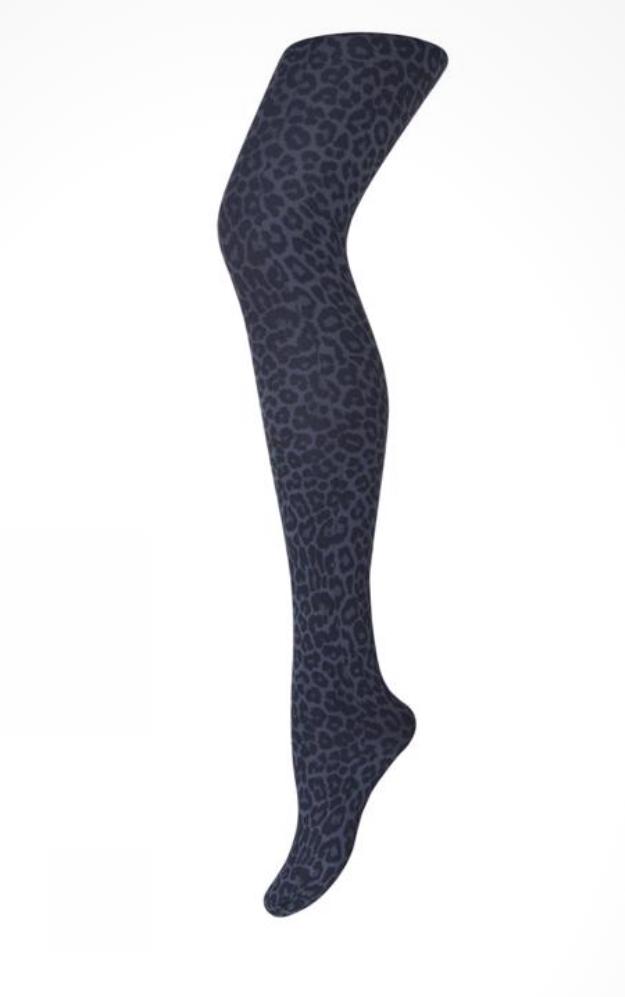 Sneaky fox antracite leopard strømpebuks tilbehør, accessories, strømper, strømpebukser Åberg CPH