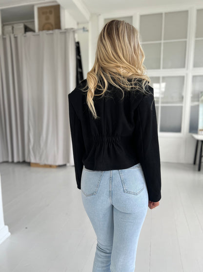 Syma black Jacket (1433)-jakke-Aaberg Copenhagen