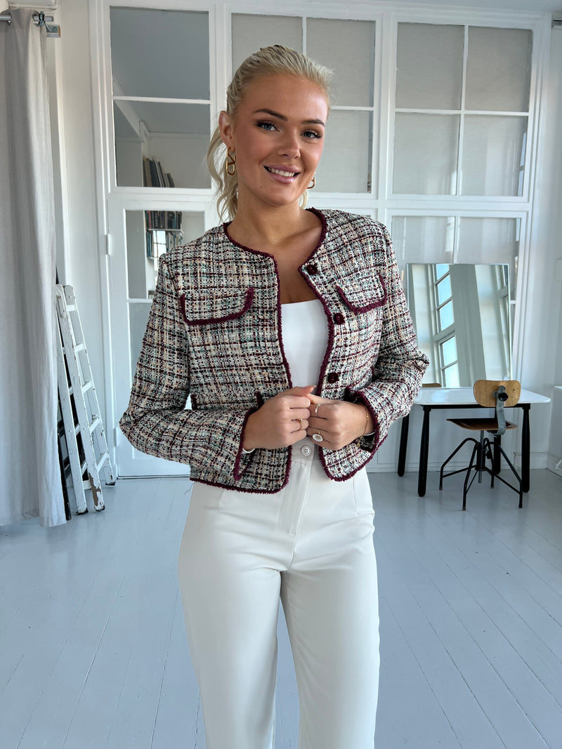 Elsa Bordeaux blazer (8149)-blazer-Aaberg Copenhagen