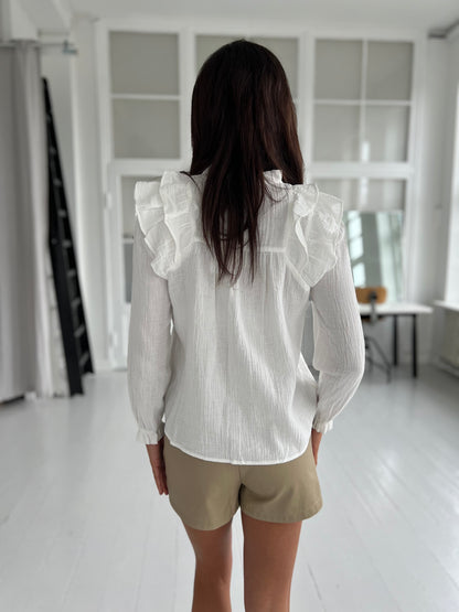 Majolica white blouse (9958) fra webshoppen Aaberg Copenhagen