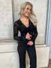 Fleur black lace blouse