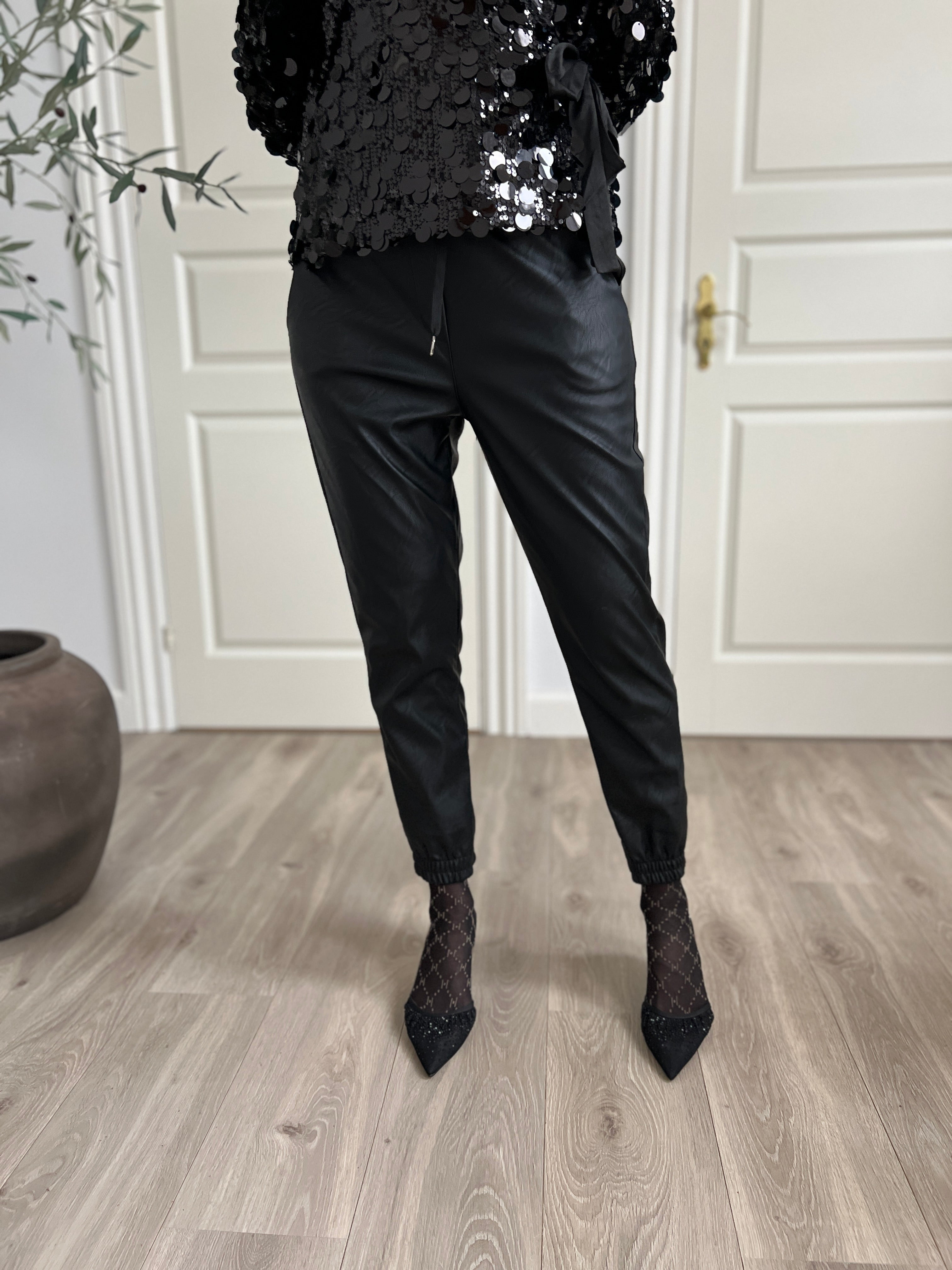 Elle faux leather pants