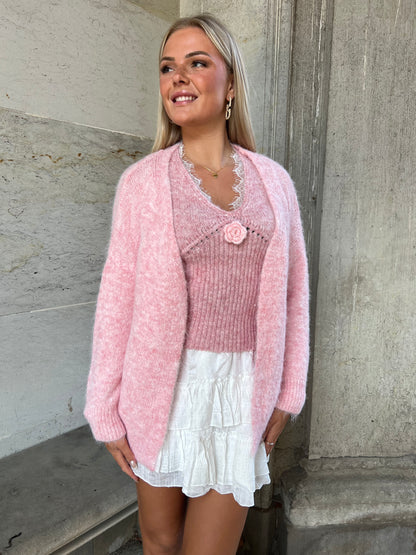 Azaka light pink knit vest (58451)