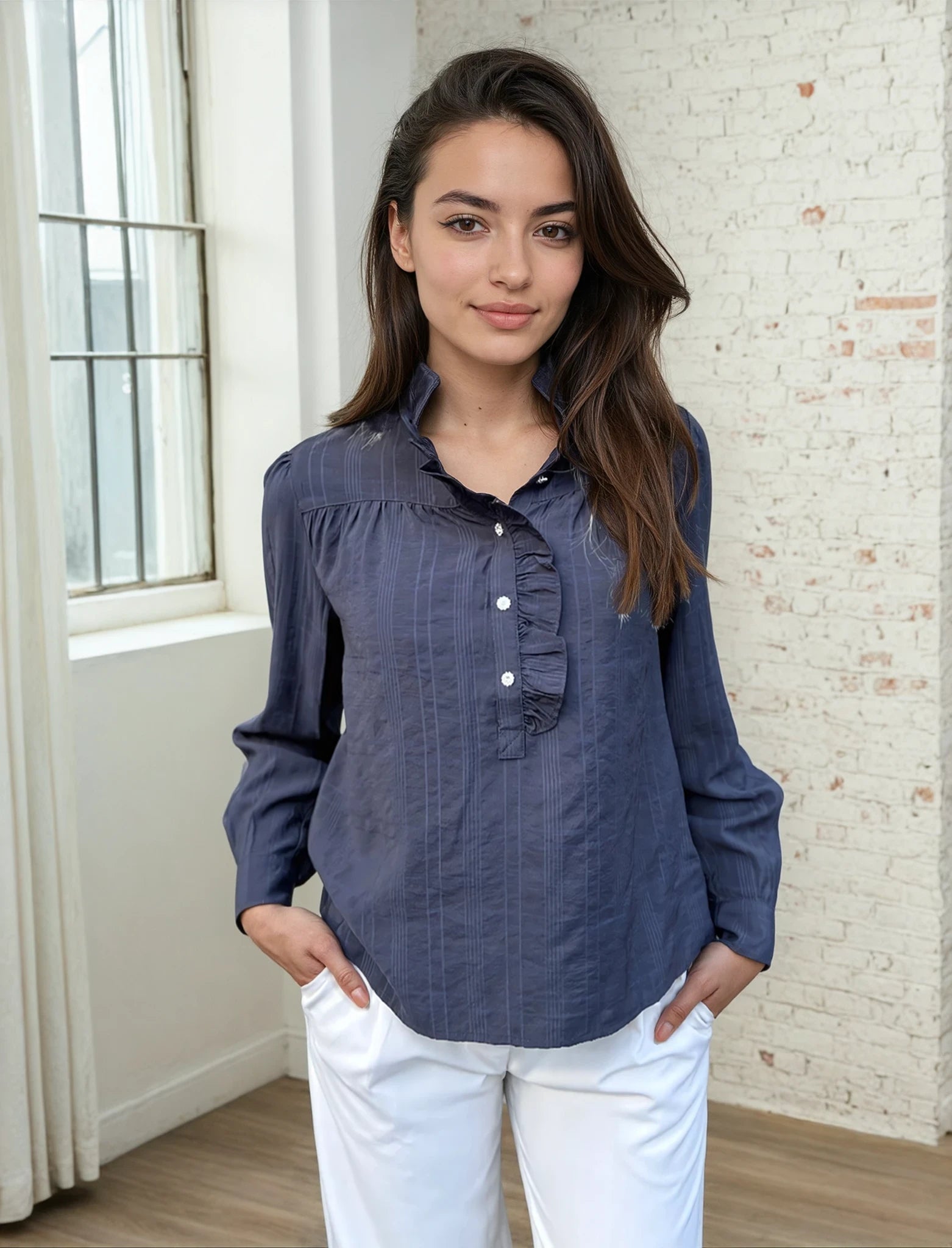 Continue - Skjorte - Ariana Navy blue