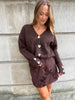 Azaka dark brown cardigan