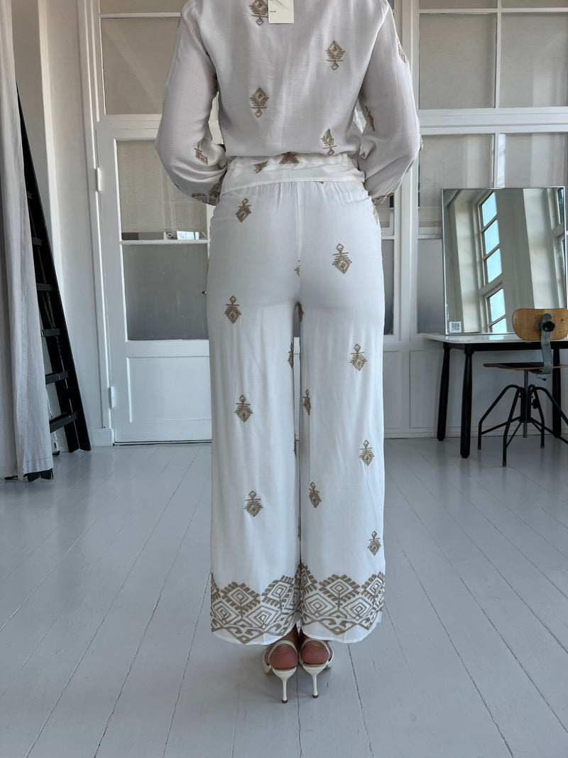 Exquiss White/gold pants (556)