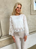 Elli white lace blouse