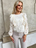 Elli beige bloom blouse