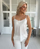 Estee White satin top