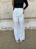Elli white striped linen pants
