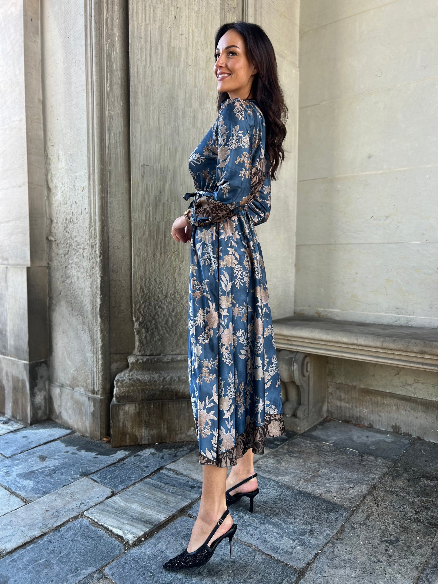 Bianca blue flower dress