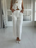 Elli white straight pants