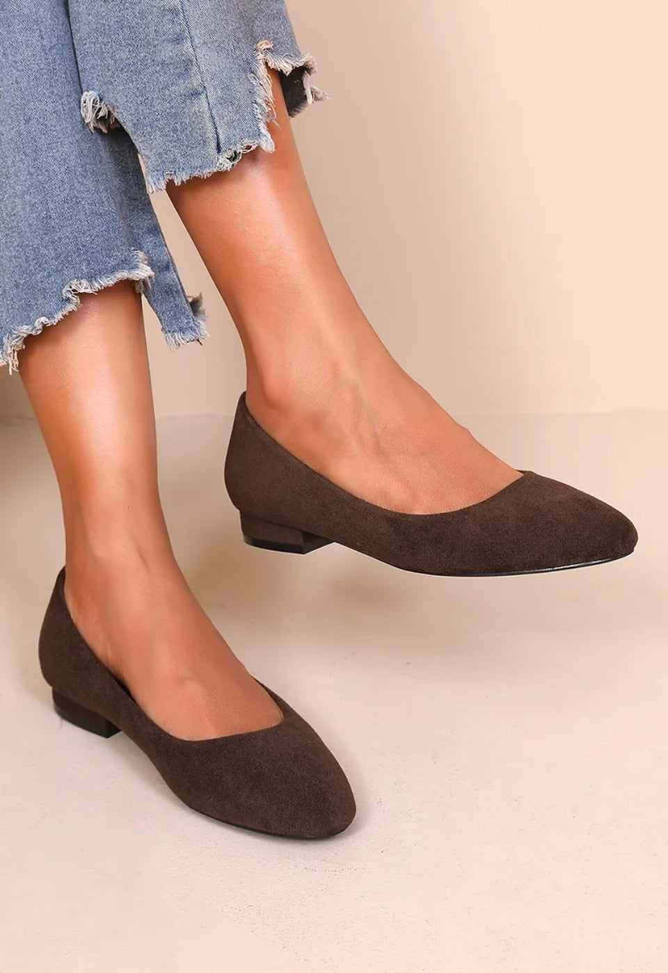 Joia dark brown ballerine fra webshoppen Aaberg Copenhagen