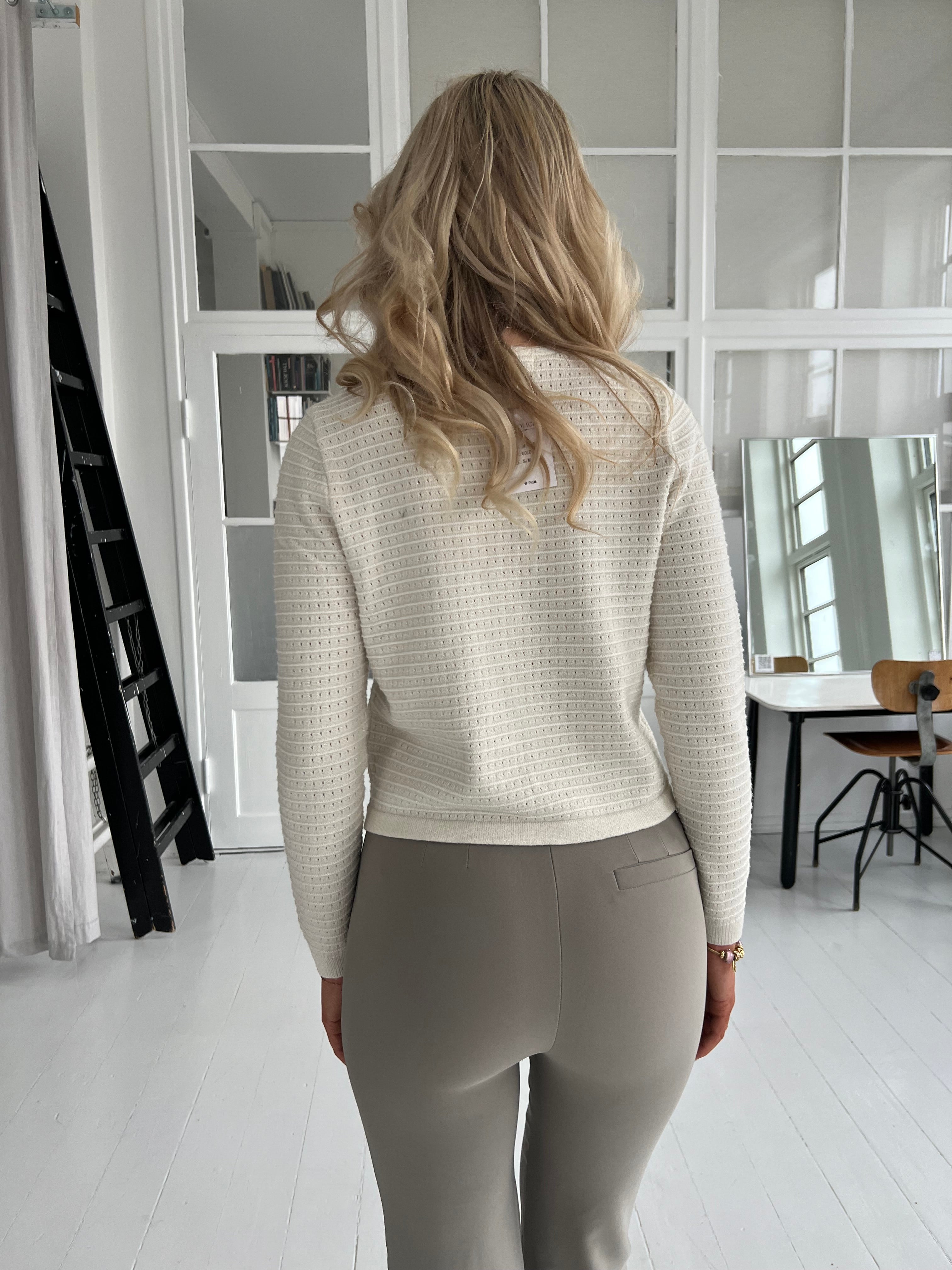 Majolica white gold knit cardigan
