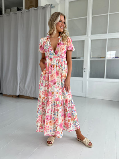 Flam rose flower dress-kjole-Åberg CPH-Åberg Copenhagen DK