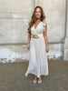 Kaia Beige long plisse dress