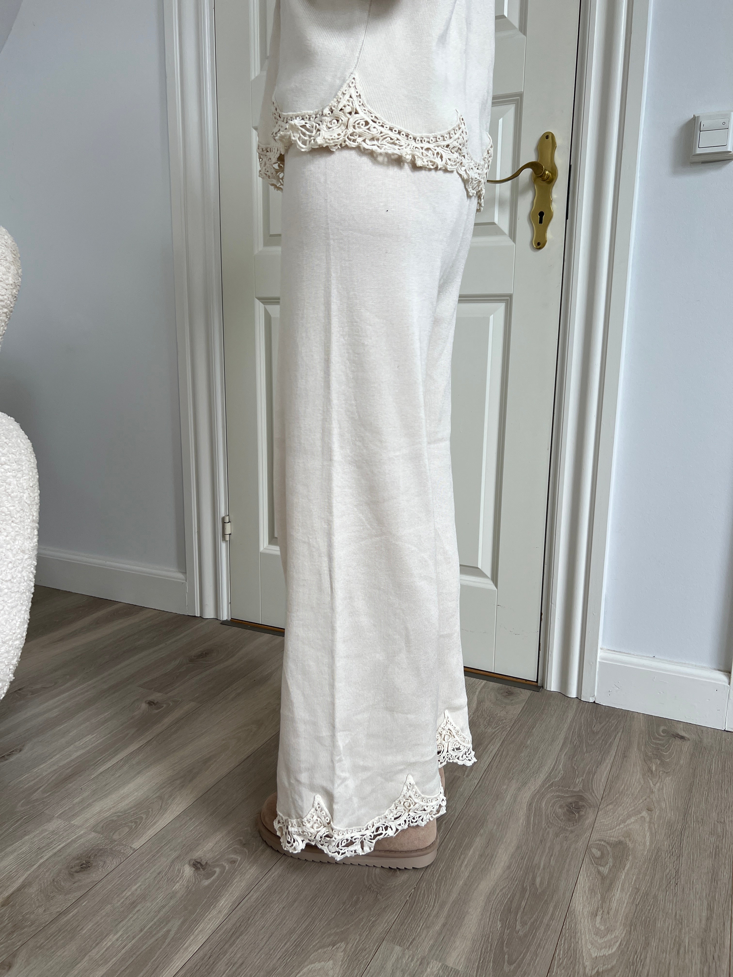 May beige knit pants - Åberg Copenhagen