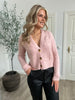 Fine pink knit cardigan