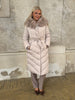 Flam puffer long coat Khaki