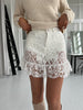 Azaka white lace skirt