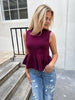 Kilky bordeaux wave top