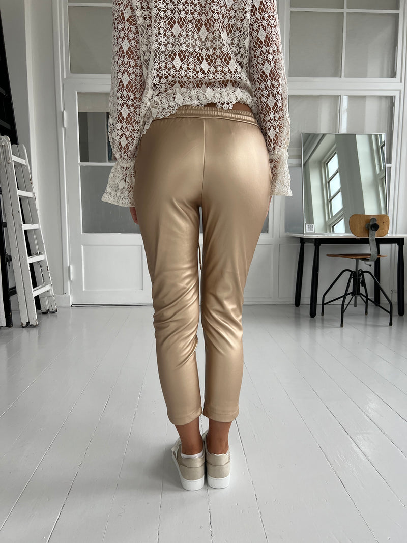 Softy gold faux leather pants (3869)