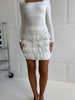 Flam romanic lace white skirt