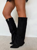 Todzi black folded boots
