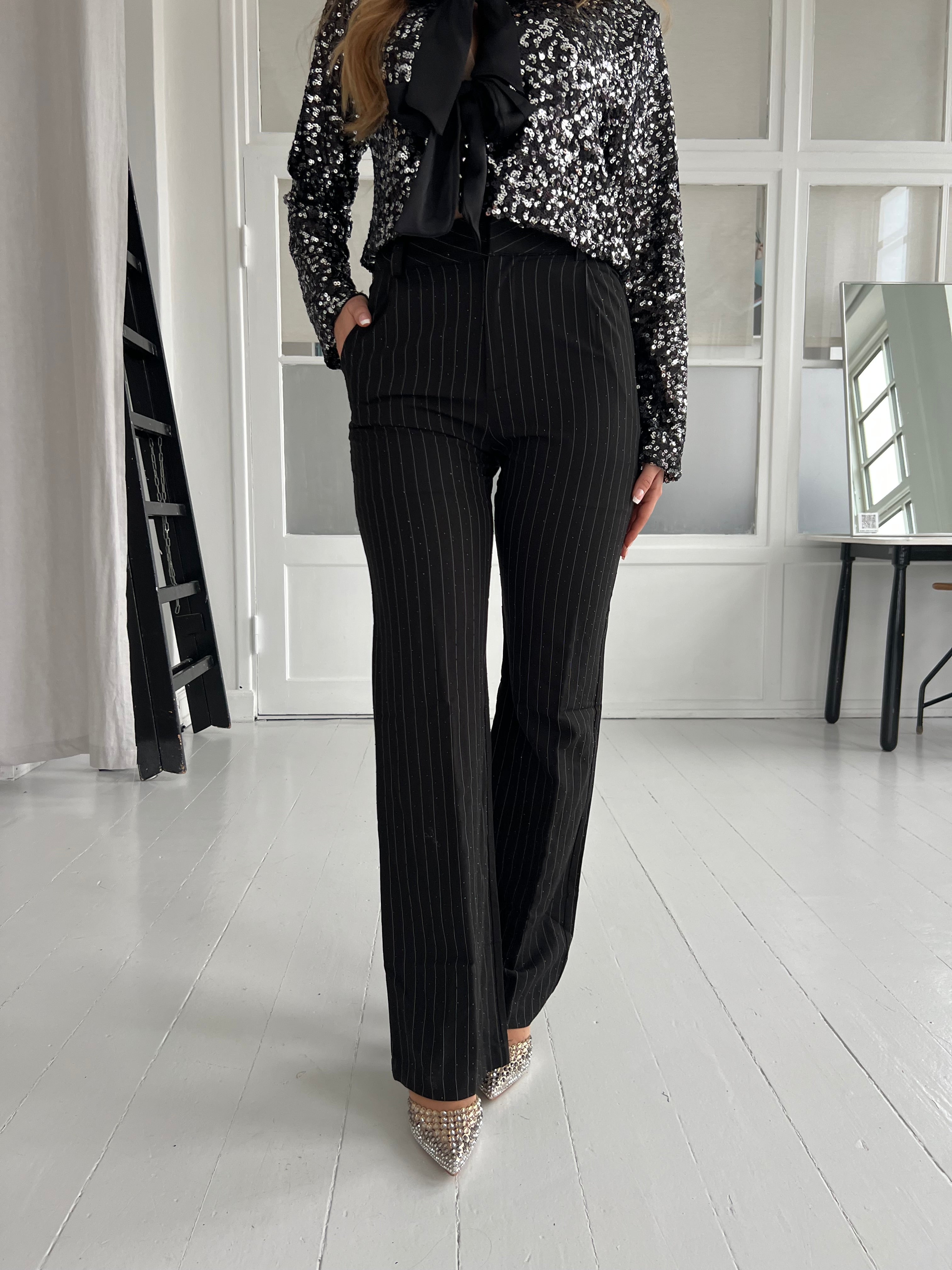 Eight Luxe black rhinestone pants
