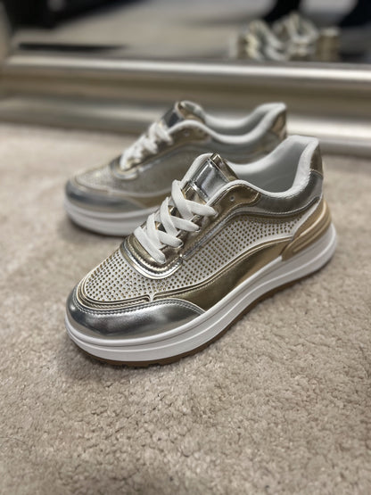 Marquizz hvid guld sneakers (7513)