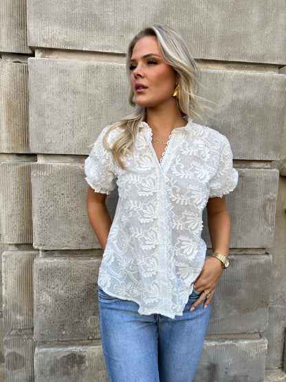 Kilky white bohemian shirt (548)