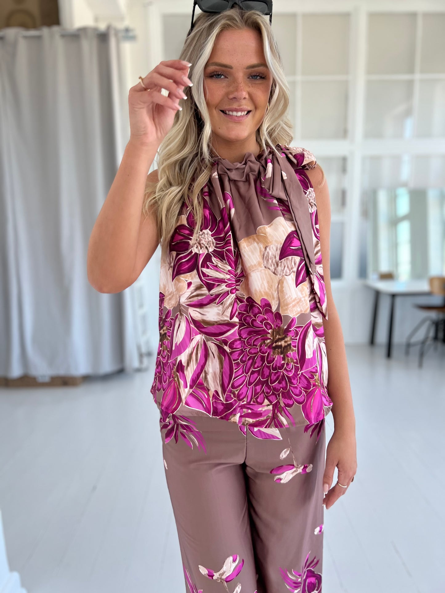 Aaberg Exclusive taupe Louloa top