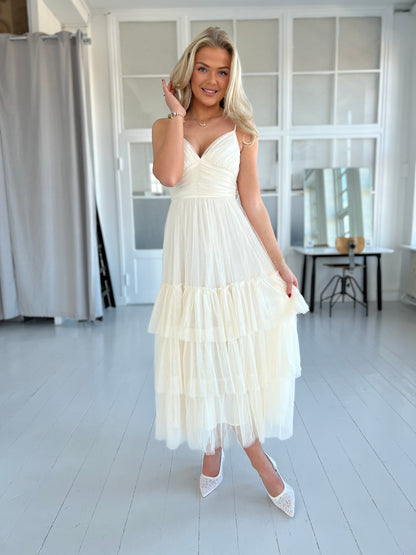 Lily McBee cream tulle dress (6573)