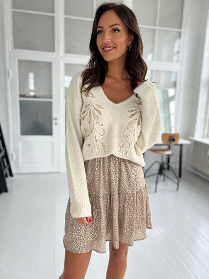 Azaka beige sequins knit (8330)