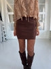By Elsa dark brown skirt