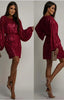 Issy bordeaux glimmer kjole