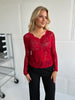 Fleur red lace top