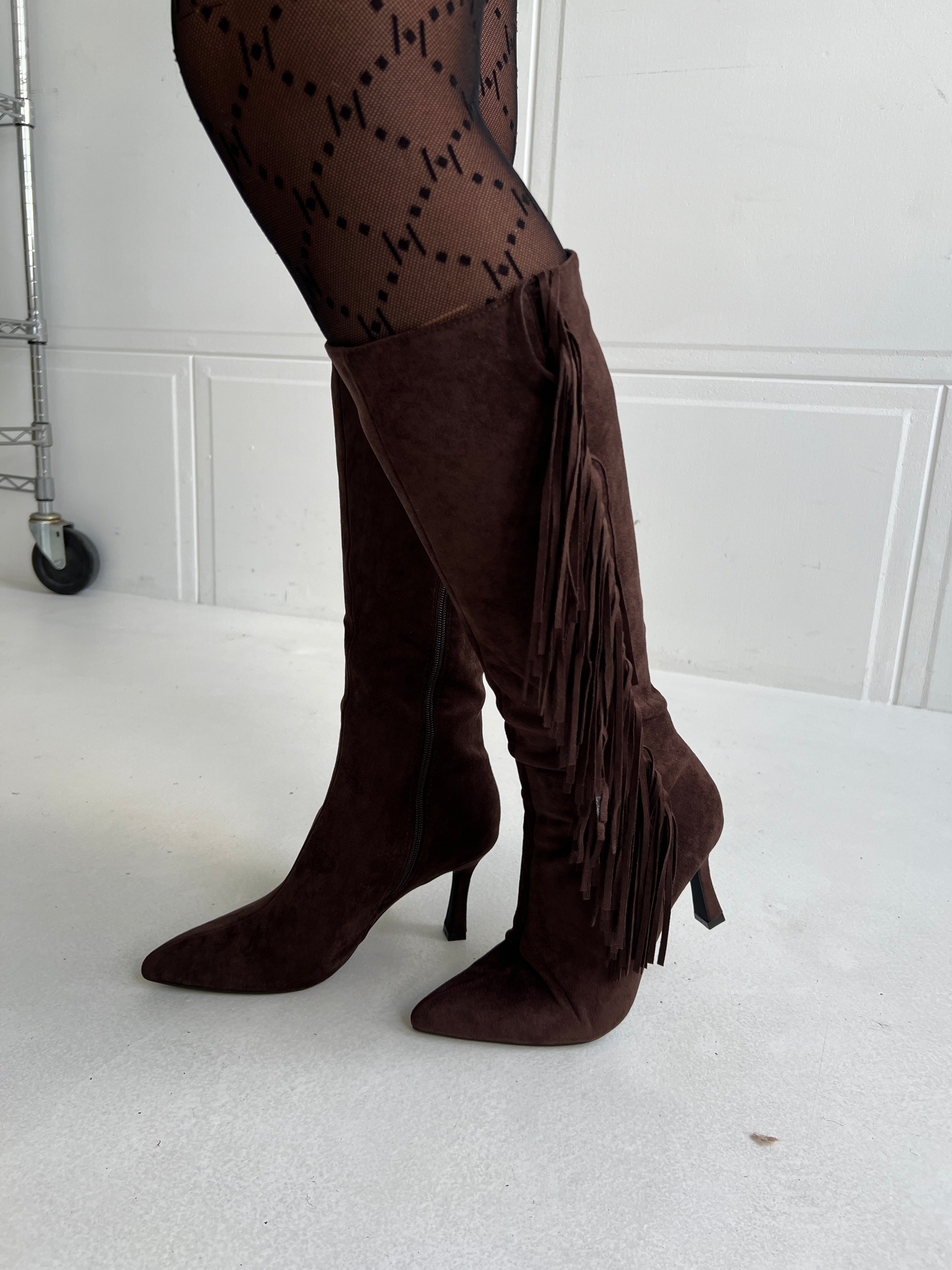 Erynn Brown fringe boot