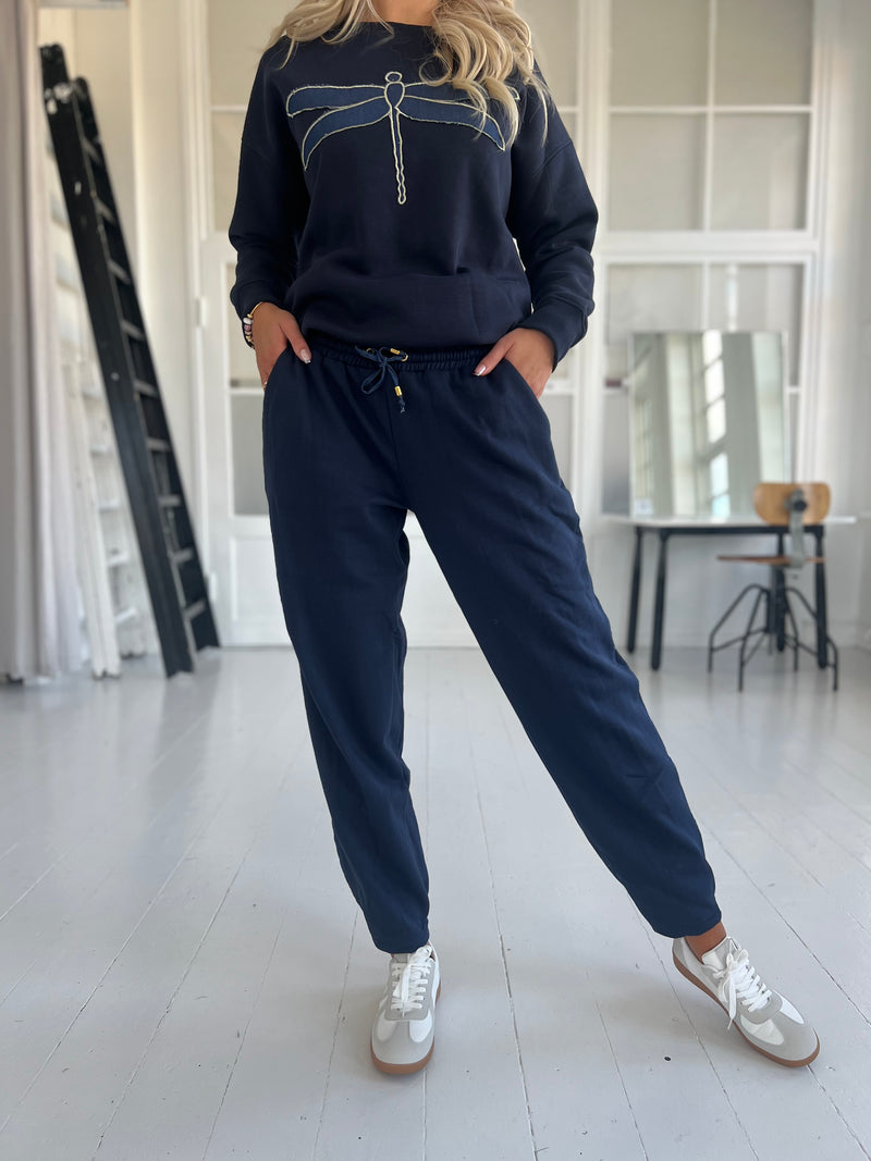 Gaspar Fiji sweatpants blue (7913)-bukser-Aaberg Copenhagen