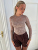 By Swan long sleeve lace body Taupe