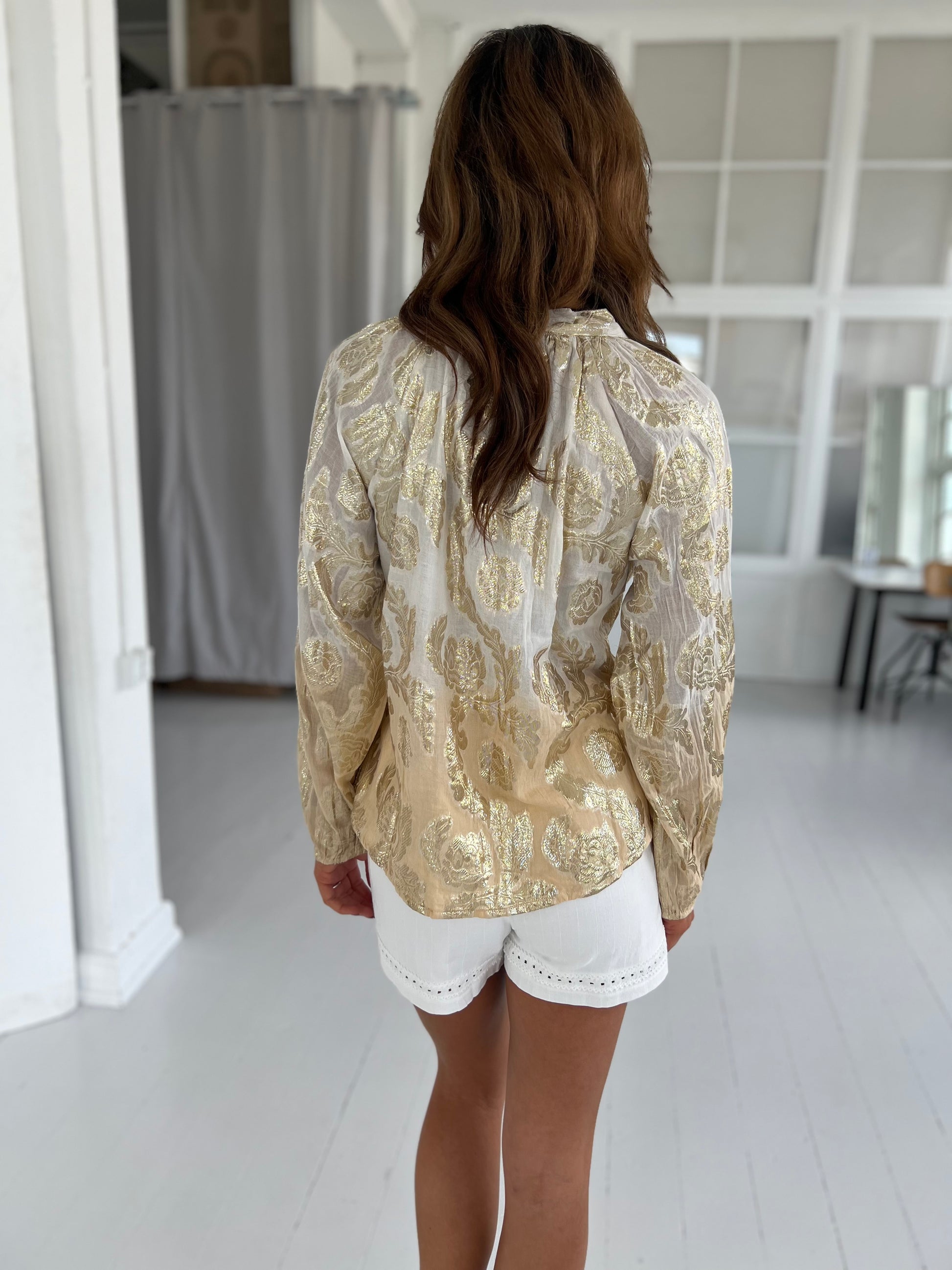 Moocci golden blouse-Bluse, bluser, skjorter-Åberg CPH-onesize-Åberg Copenhagen DK