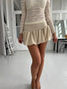 Sandy puffed beige skirt